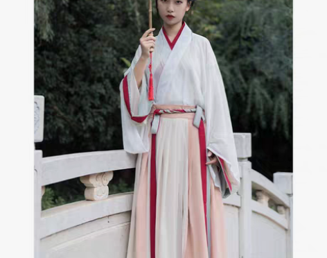 转卖【秋色】五五年汉服女晋制交领齐腰一片式...