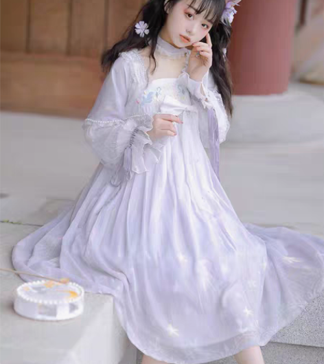 五五年原创汉服夏日系列之【星月】汉元素lo...