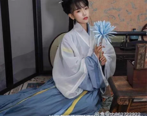 包邮五五年汉服 霜降.秋焚 晋制交领齐腰襦...