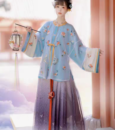 出租！！！七月夕 天蓝蓝改良版汉服，少撞衫...