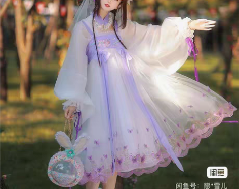 包邮汉旭家的浮笙蝶，穿了一次拍照片，S码的...