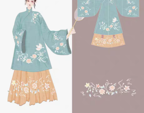 转卖仙楚姬原创汉服女【执念】袄裙刺绣立领褶...