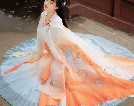 包邮原创汉服女齐胸襦裙大袖衫仙气飘逸古装套...