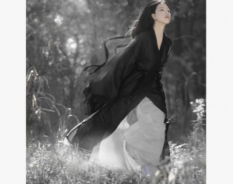 转卖原创汉服女魏晋制南北朝黑色古风侠客古装...