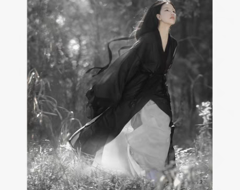 转卖原创汉服女魏晋制南北朝武侠黑色侠客古装...