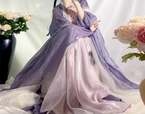 转卖柒邑原创唐制诃子裙【如梦】汉服女中国风...