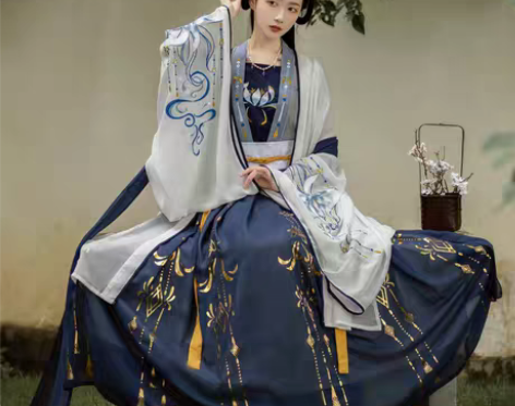 转卖千韵岗琼华汉服女秋款正品原创古装中国风...