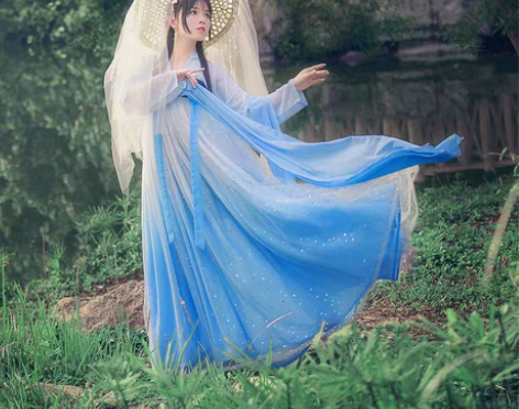 转卖千韵岗【辰莲鱼梦】汉服女夏季仙气正品原...