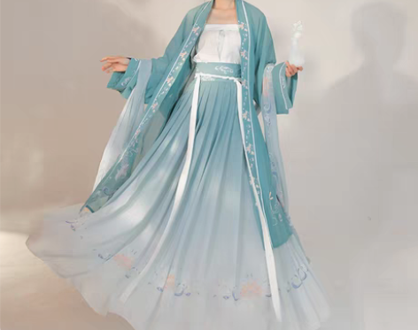 转卖劲合【听夏】汉服女正品原创三件套6米摆...