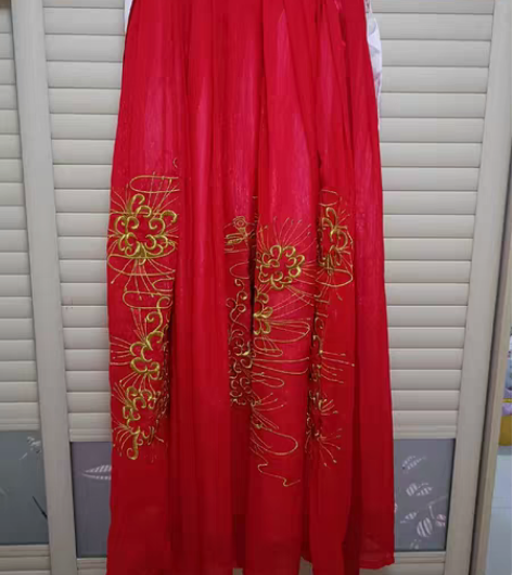 包邮红色齐胸襦裙汉服6米摆彼岸花 s码 ...