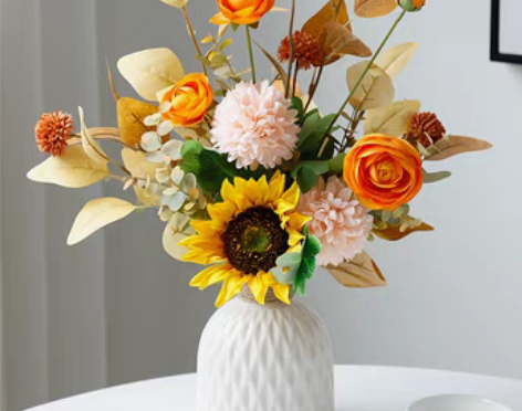 转卖2021新款高档仿真花假花摆设客厅餐桌...