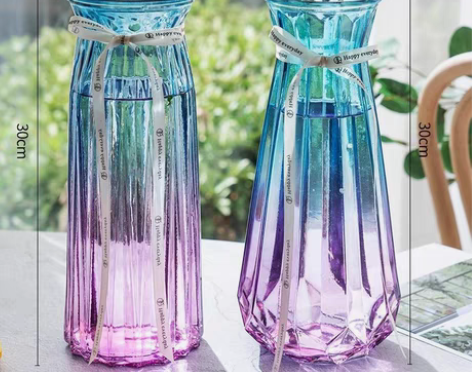 包邮[二件套16.5元]加厚透明玻璃花瓶大...