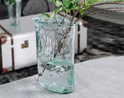 转卖柏斐家饰西班牙进口玻璃花瓶透明家用客厅...