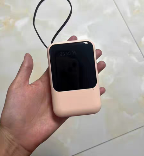 包邮全新迷你充电宝自带线20000毫安适用...