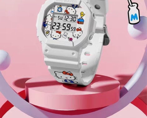 包邮正港x凯蒂猫手表女 表带断了 包装盒还...