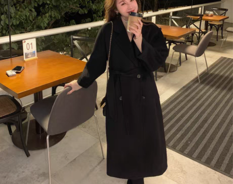 转卖小宜定制◆城市猎人 中长款双面绒大衣，...