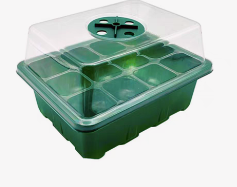 植物播种盒子多肉透气可调节12孔塑料育苗盆...