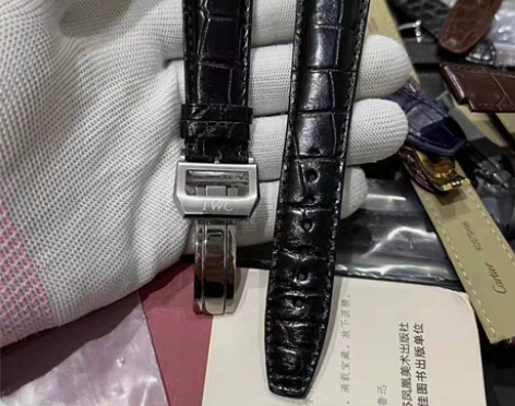 包邮适配万国鳄鱼皮表带原装IWC飞行员葡萄...
