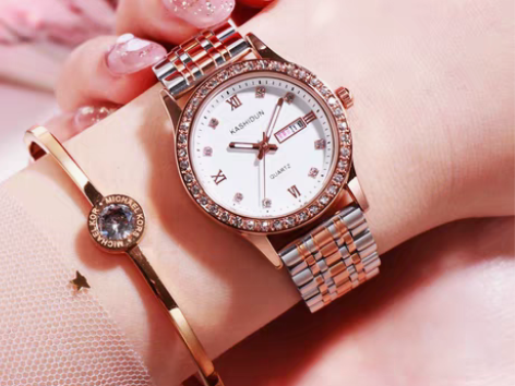 转卖卡诗顿时尚防水潮流女手表机械夜光轻奢蝴...