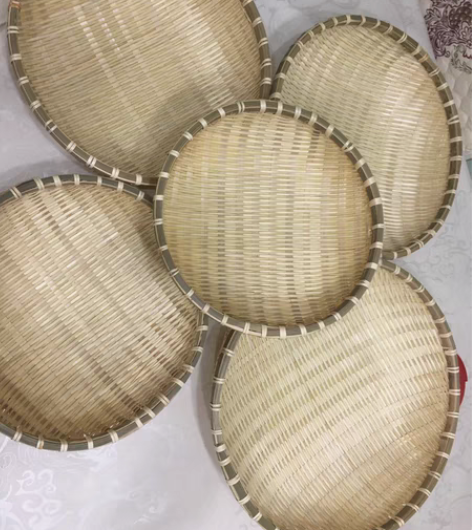 包邮竹编簸箕馒头筐竹制品篮子洗菜装水果道具...