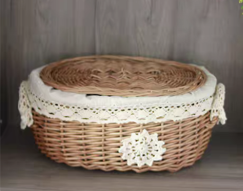 转卖柳编收纳筐藤编田园 收纳篮零食 收纳盒...