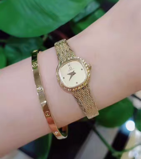 欧米茄方糖麦穗石英表中古表女表vintag...