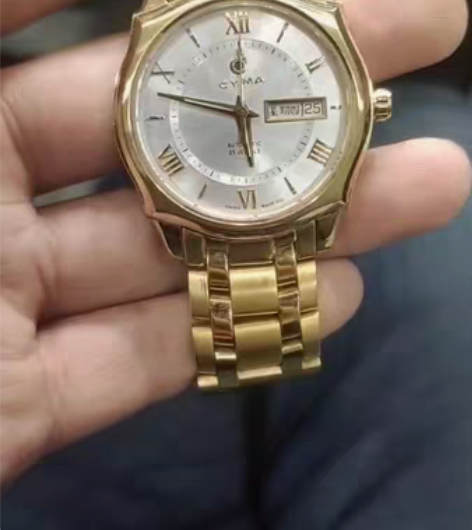 包邮瑞士西玛 机械男表 95新 直径38m...