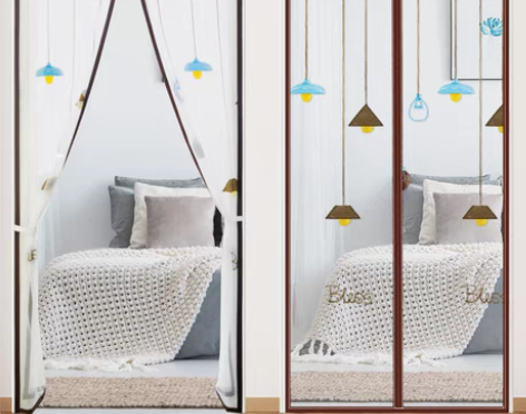 转卖夏季新款静音防蚊门帘魔术贴家用隔断磁性...