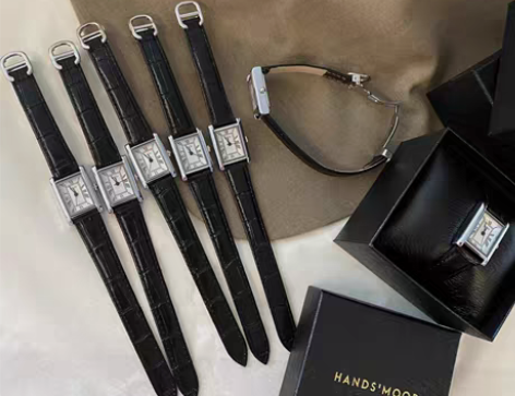 包邮歌迪手表电子石英表 真皮表带，不锈钢折...