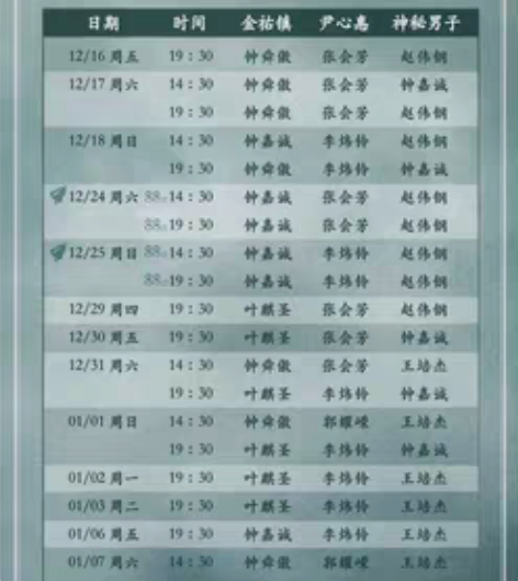 包邮出上海站音乐剧阴天12.17号下午14...