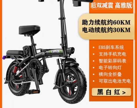转卖德国名顶国标折叠电动自行车小型代驾宝电...