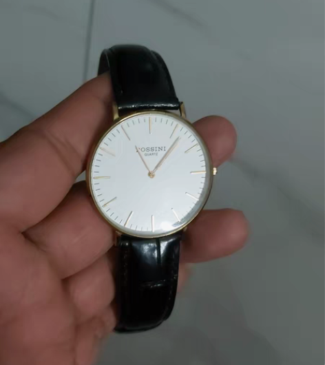 包邮罗西尼男表 实拍 走时正常，表蒙有划痕...