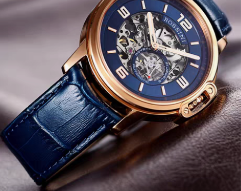 转卖罗西尼手表男镂空自动机械男士手表腕表皮...
