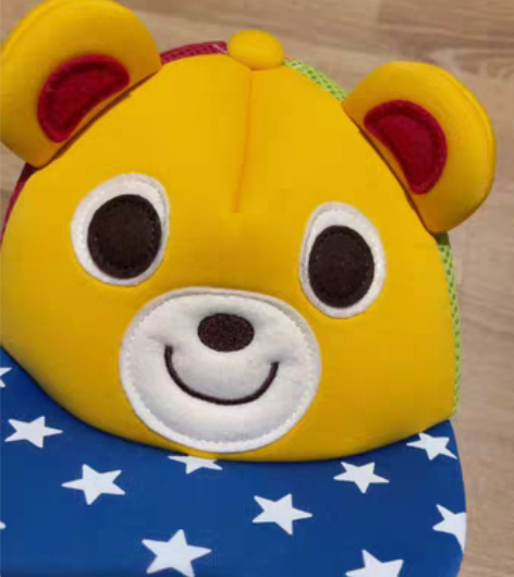 包邮mikihouse甜馨同款小熊棒球遮阳...