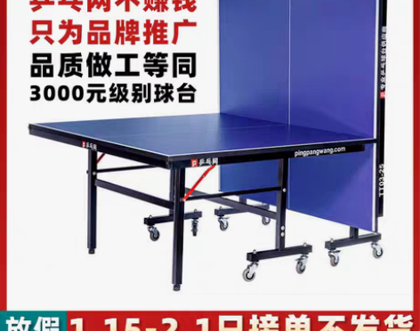 转卖乒乓网 专业乒乓球台可折叠带轮室内家用...