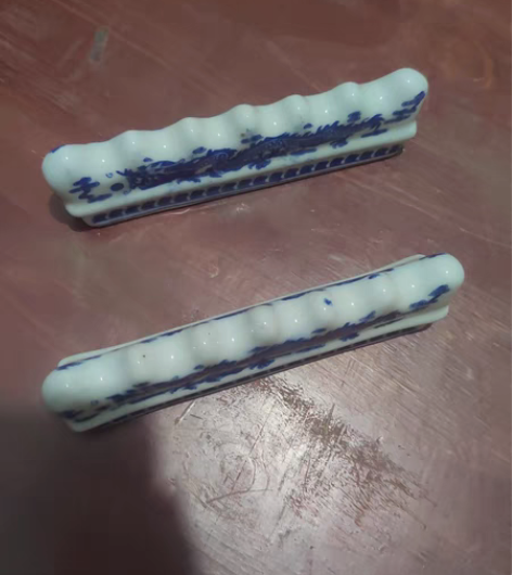 景德镇陶瓷笔搁毛笔架青花瓷器笔托山型笔架镇...