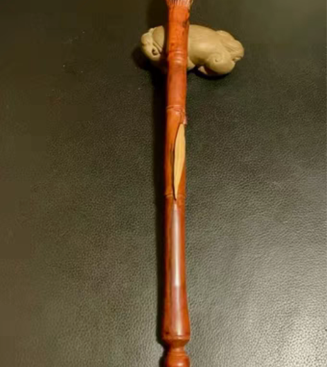 包邮印度小叶紫檀雕刻毛笔，刚做好很漂亮的料...