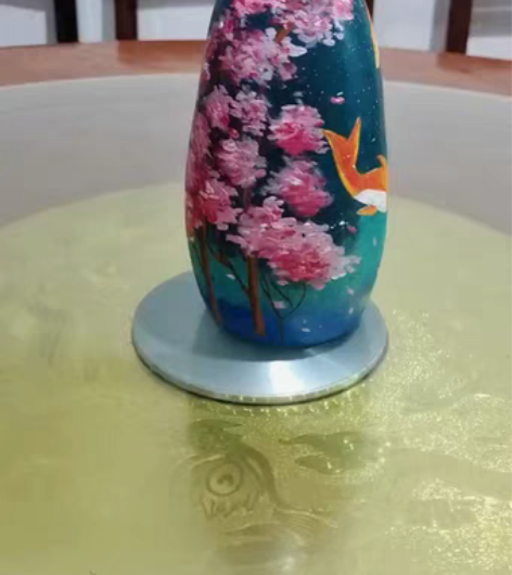 包邮歙砚笔筒  天然原石制作  外表绘画的...