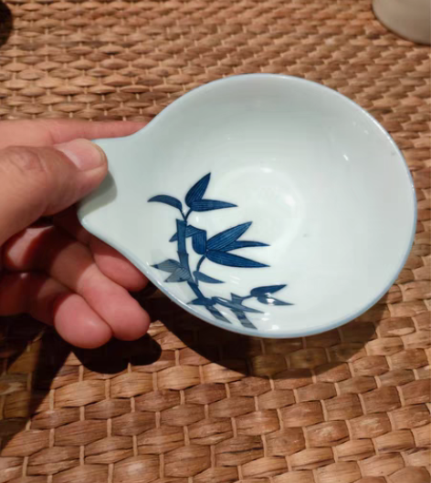 包邮日本回流，青花竹子画片茶碗，非常实用，...