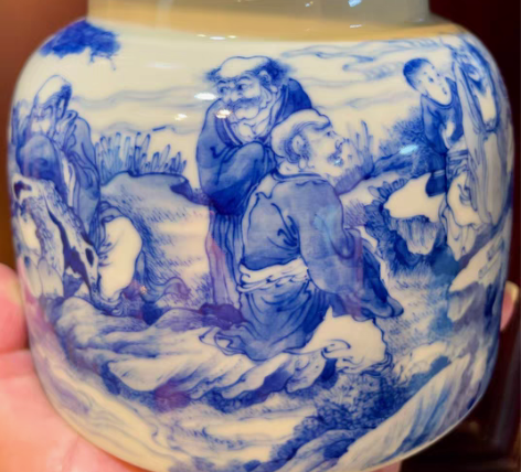 华军鼎成柴窑 罗汉说法图茶叶罐一号曹友作 ...