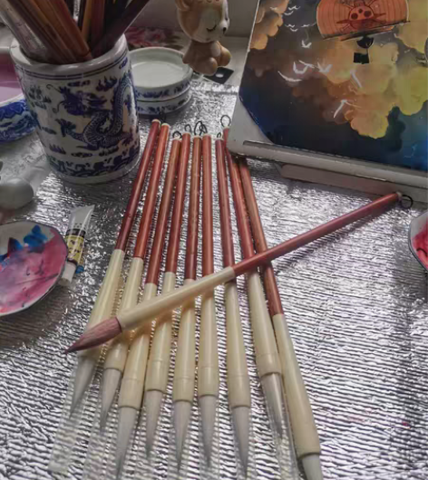 狼羊兼毫出锋3.5。冲动买多了，出6支。1...