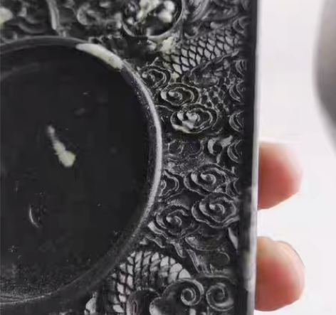 包邮牡丹石砚台，烟灰缸，文房四宝。 天然奇...