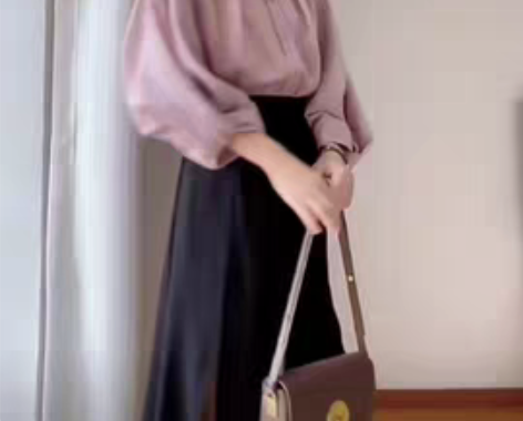 包邮江左 温柔质感灯笼袖纯色衬衫女2022...