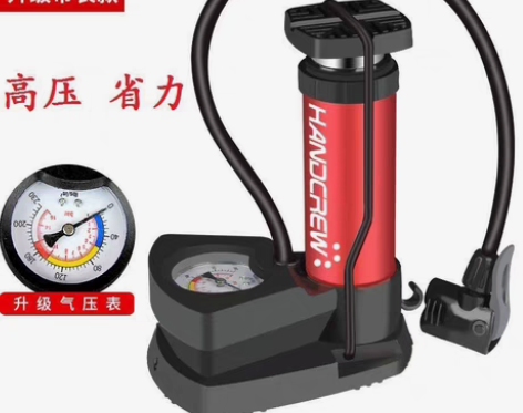 包邮多功能脚踏电动车打气筒高压摩托车自行车...