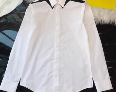 转卖男。衬衣 潮牌黑白撞色拼接肩潮流男士修...
