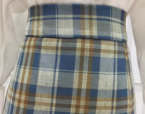 转卖开叉格子半身裙 2020春季新款韩版高...