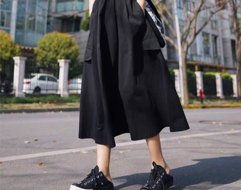 转卖包邮口袋日式工装裙女复古日系百搭学生高...