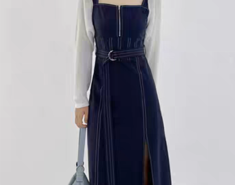 转卖桔梗裙法式收腰吊带连衣裙两件套装女夏季...