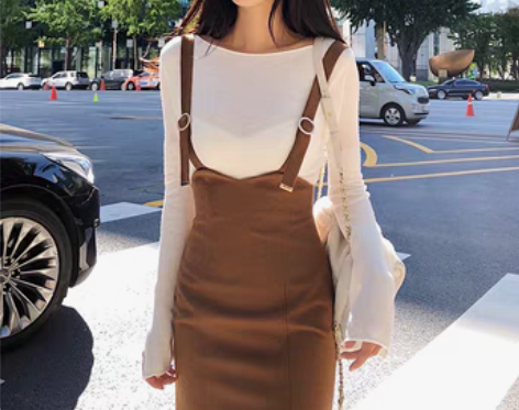 转卖Fancyism背带裙女2018新款秋...