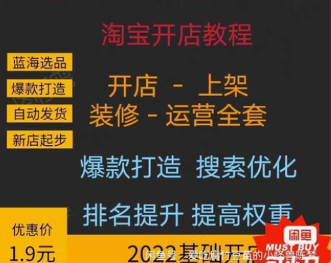 包邮淘宝运营无货源技术资料包，最新玩法，学...